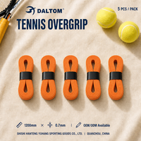 Surgrip de tennis Tacky pour raquette de badminton – Confort optimal, adhérence douce, absorption de la transpiration – Lot de 5, orange – Fabrication OEM