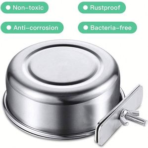 Comedero para Pájaros, Loros y Periquitos, Pequeño, Anti-Mordidas, Móvil, con Taza de Agua - Product Image 2