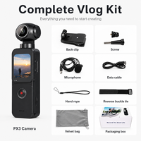 5K HD Aksiyon Kamerası Yüz Takibi Cep Kamerası 1.69 İnç Dokunmatik Ekran WiFi 270 Derece Dönebilen Lens Geniş Açılı Vlog Video Kamerası Dış Mekan
