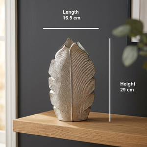 Vase en laiton classique en forme de plume dorée, hauteur 29 cm, décoration de table faite à la main, style bohème - Product Image 5