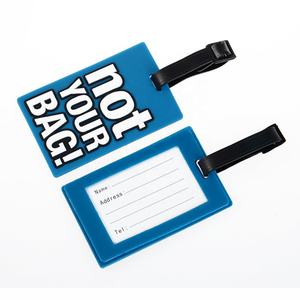 Logotipo personalizado PVC goma reclamo comprobar etiqueta de equipaje - Product Image 1