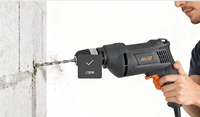 Perceuse électrique sans fil RUTE RYT-1029 - Perceuse murale à percussion multifonctionnelle, diamètre de perçage maximal de 10 mm, légère (2 kg), avec brosse