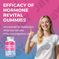 Gummies pour l'équilibre hormonal JBY OEM/ODM, marque privée, pour le soutien de l'humeur, complément alimentaire naturel pour la santé des femmes, formule personnalisée de marque privée
