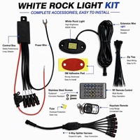 Kit d'éclairage LED pour cales de roue, 24 LED (16 ou 24 modules), blanc pur, pour camion, Jeep, SUV, VTT, UTV, tout-terrain