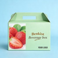 Boîte d'emballage en carton ondulé pour boissons (fruits, bière, soda) avec poignée, design personnalisé – Offre Spéciale