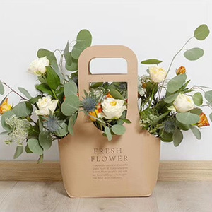 Wholesale Disposable Paperboard Flower Carrier Bags with Handle <strong>Display</strong> <strong>Folders</strong> Stamping Big Size - Product Image 2