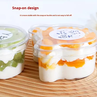 Fabricant Fourni en Plastique Blister Rond Transparent pour Gâteau et Biscuit PET Petit Dessert Basque Contenants à Gâteau