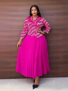 Elegante vestido Miyaki de gama alta para damas, plisado francés, cuello con muescas, decoración de volantes de dos piezas de imitación, estilo informal para primavera - Product Image 4