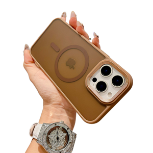 Hard Pc Magnetic New Skin Feel Diamond Pattern Lens Frame Matte Funda para teléfono móvil para Iphone 16 Pro Max 15 17 air - Product Image 1