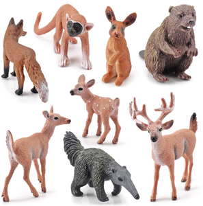 ของเล่นเด็กเพื่อการศึกษา ตุ๊กตาสัตว์ป่าขนาดเล็ก ทำจากพลาสติก รูปแบบกวาง สุนัขจิ้งจอก ช้าง ยีราฟ เสือ ม้าลาย สิงโต ของเล่นจำลองสัตว์ป่าในสวนสัตว์ รูปแบบสมจริง - Product Image 3