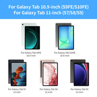 Casing Tablet Samsung Galaxy Tab S9/S8/S7 11 ", sarung Keyboard ajaib dengan penutup Tablet magnetik Slot pena eksternal (putih)
