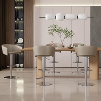 Tabouret de bar moderne de luxe léger en métal, pivotant et réglable en hauteur, pour îlot de cuisine ou bar domestique HD-7155