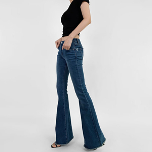 Grossiste personnalisé professionnel Coupe ajustée avec ourlet brut Jupe Jeans pour femmes Tendances pour Femme - Product Image 4