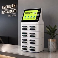 Stasiun Power Bank Sewa 16 Slot Layar Sentuh 10.1" 8000mAh 60W Kios Pengisi Daya Portabel Komersial Pengisian Daya Ponsel 1