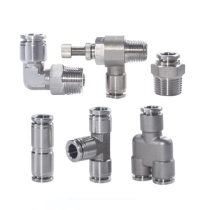 Baocn Stainless Steel Pneumatic Fittings 4 6 8 10 14 16 Mm <b>Quick</b> Connect Locknut Type For Air Hose <b>Connector</b> - Product Image 4