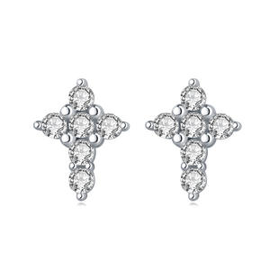 الأقراط الأكثر مبيعًا من الفضة الإسترلينية S925 ، أقراط بتصميم صليب وملصقة أحلام بالجملة - Product Image 4