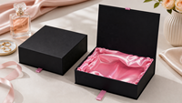 Cajas plegables personalizadas con logotipo y forro de seda para pelucas, extensiones de cabello, cajas de regalo al por mayor, fabricante de cajas para pelucas.