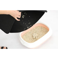 Tapis de litière double couche pour chien et chat étanche à l'urine Plusieurs tailles Couleurs Motifs imprimés solides en mousse EVA