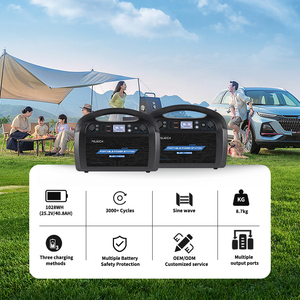 Station d'alimentation portable haute capacité BJC 1000W, batterie au lithium solaire avec contrôleur MPPT, prise EU/US, utilisation automobile - Product Image 3