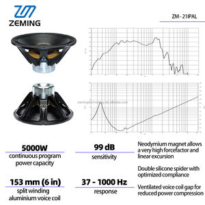 Caisson de basses professionnel de 21 pouces, 8 ohms, néodyme, 5000w, vente en gros d'usine, système de sonorisation - Product Image 2