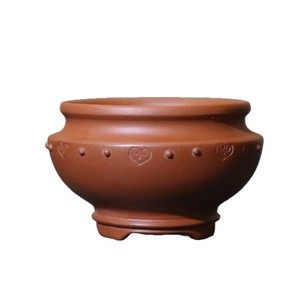 Pot à Bonsaï Zisha en Forme de Tambour, Fait Main, Style Antique, Petit Pot de Plante de Bureau - Product Image 5