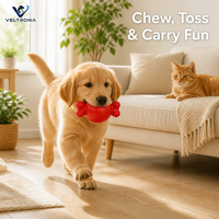 Jouet à mâcher pour chien en caoutchouc, en forme d'os, pour chiot, pour la dentition, nettoyage dentaire, balle à mâcher interactive