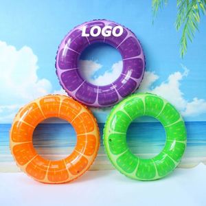 Fun & Fruity <b>Inflatable</b> Pool <b>Floats</b> Adult & Children's Summer Waterproof PVC Swim Rings-Orange & Watermelon - Product Image 1