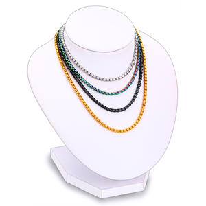 <span class=keywords><strong>Cadenas</strong></span> <span class=keywords><strong>de</strong></span> eslabones <span class=keywords><strong>de</strong></span> perlas cuadradas <span class=keywords><strong>de</strong></span> acero inoxidable <span class=keywords><strong>para</strong></span> hombres y mujeres, fabricación <span class=keywords><strong>de</strong></span> joyería, collar, cadena <span class=keywords><strong>de</strong></span> <span class=keywords><strong>oro</strong></span>, G1856 - Product Image 2