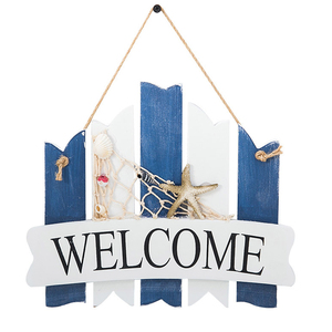 Señal de bienvenida de hueso de pescado, resina náutica creativa, colgante decorativo, gran oferta - Product Image 6