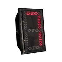 Timer Hitung Mundur Kendaraan LED 400mm Layar 2 Digit Casing PC Timer Hitung Mundur Kendaraan Lalu Lintas untuk Persimpangan Perkotaan