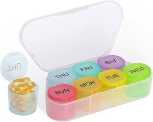 กล่องจัดยา 7 วัน แบบขายส่ง ความจุขนาดใหญ่ 7 ช่อง กล่องเก็บยาพลาสติก - Product Image 1