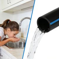 Vente directe d'usine, tuyaux d'égout flexibles haute pression PE100 noirs DN710mm SDR17, tuyaux en plastique HDPE, prix d'usine
