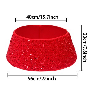 Falda de tela para árbol de Navidad YUELIAN al por mayor, 40*60*20cm, diseño ecológico de cinturón de Papá Noel y piernas de elfo para decoración navideña. - Product Image 5