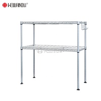 Étagère de rangement de table en métal thermolaqué à 2 niveaux de qualité supérieure pour micro-ondes domestique
