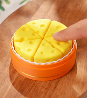 Testeur de commutateur mécanique Fidget Clicker en forme de cheesecake imprimé en 3D, bouton anti-stress portable pour le bout des doigts, gadget EDC