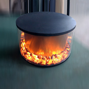 <span class=keywords><strong>Chimenea</strong></span> eléctrica independiente, calentador interior decorativo de mesa de Metal con efecto de llama 2D para hoteles, uso doméstico, producto en inglés - Product Image 2