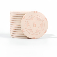 Jetons de poker en céramique 14g résistants à l'usure avec incrustation numérique, jetons de casino pour jeux de table Texas Hold'em, personnalisables OEM, vente en gros