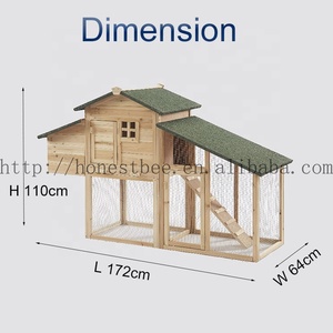 Suibian — maison de volaille en bois pour lapin, niche avec toit amovible et plateau étanche en artsu - Product Image 2