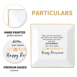 Bandeja <span class=keywords><strong>de</strong></span> Cerámica Multifuncional con Frases Inspiradoras, Estilo Art Deco, con Borde Dorado, <span class=keywords><strong>para</strong></span> Joyas y Objetos Pequeños, <span class=keywords><strong>para</strong></span> Mamá, Esposa, <span class=keywords><strong>Hermana</strong></span> - Product Image 3