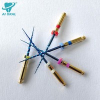 Limas Endodónticas Rotatorias Eléctricas de NiTi Azul Flexible con Activación Térmica para Tratamiento de Conductos Radiculares, Instrumentos de Limpieza, Lima Única