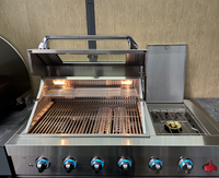 Ensemble de cuisine extérieure de haute qualité Grills en acier inoxydable Évier et armoires de réfrigérateur et pavillon en aluminium personnalisé