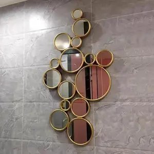 Home Decor Modern Wood Furniture Wall Art Decor Antique Gold Framed Mirrors