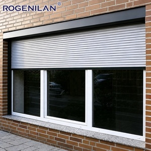 Persianas enrollables motorizadas de aluminio ventiladas para exteriores ROGENILAN, ventanas enrollables antirrobo para negocios - Product Image 1