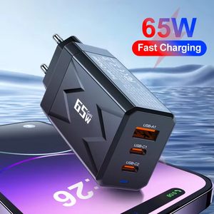 Cargador Súper Rápido GaN 65W PD 2 Tipo C + Puerto USB Cargador de Pared para iPhone 16 15 Pro Max <span class=keywords><strong>Samsung</strong></span> Macbook Carga de Teléfono - Product Image 2