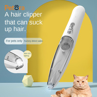 Tondeuse à poils pour animaux Petora New avec lumière intégrée et fonction de ramassage des poils des pattes de chat, rechargeable