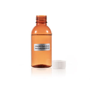 透明アンバー125ml高品質咳止めシロップ薬使用経口液体パッカーPETプラスチックボトル - Product Image 6
