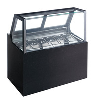 Vitrine Réfrigérée Commerciale pour Glaces et Yogourts Glacés avec Verre Incliné