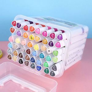 Customized 24-<b>Color</b> Plastic Boxed Double Head Painting Art Marker <b>Pen</b> - Product Image 3