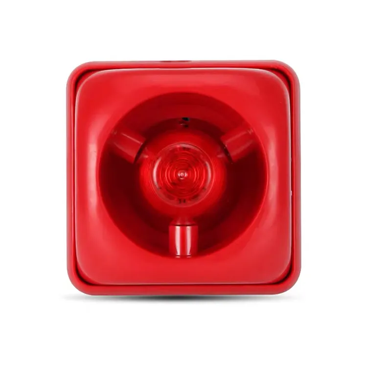 Mini sirène alarme acoustique sirène intérieure avec système d'alarme incendie Flash rouge