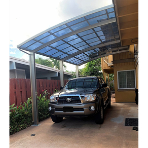 Pare-soleil d'extérieur en Polycarbonate avec cadre métallique, abri de <span class=keywords><strong>Garage</strong></span>, canopée en Aluminium - Product Image 3